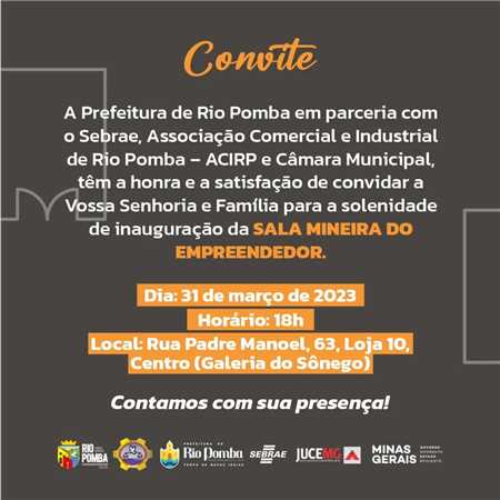 Prefeitura Municipal De Rio Pomba CONVITE